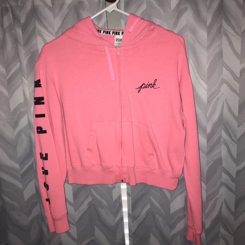 Pink Victoria Secret Zip Up Hoodie